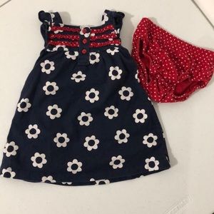 Just One You 6 Month Navy and Red Dress